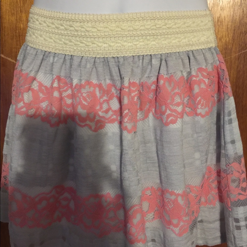Pink/ blue lace Emma & Elsa skirt s:7/8